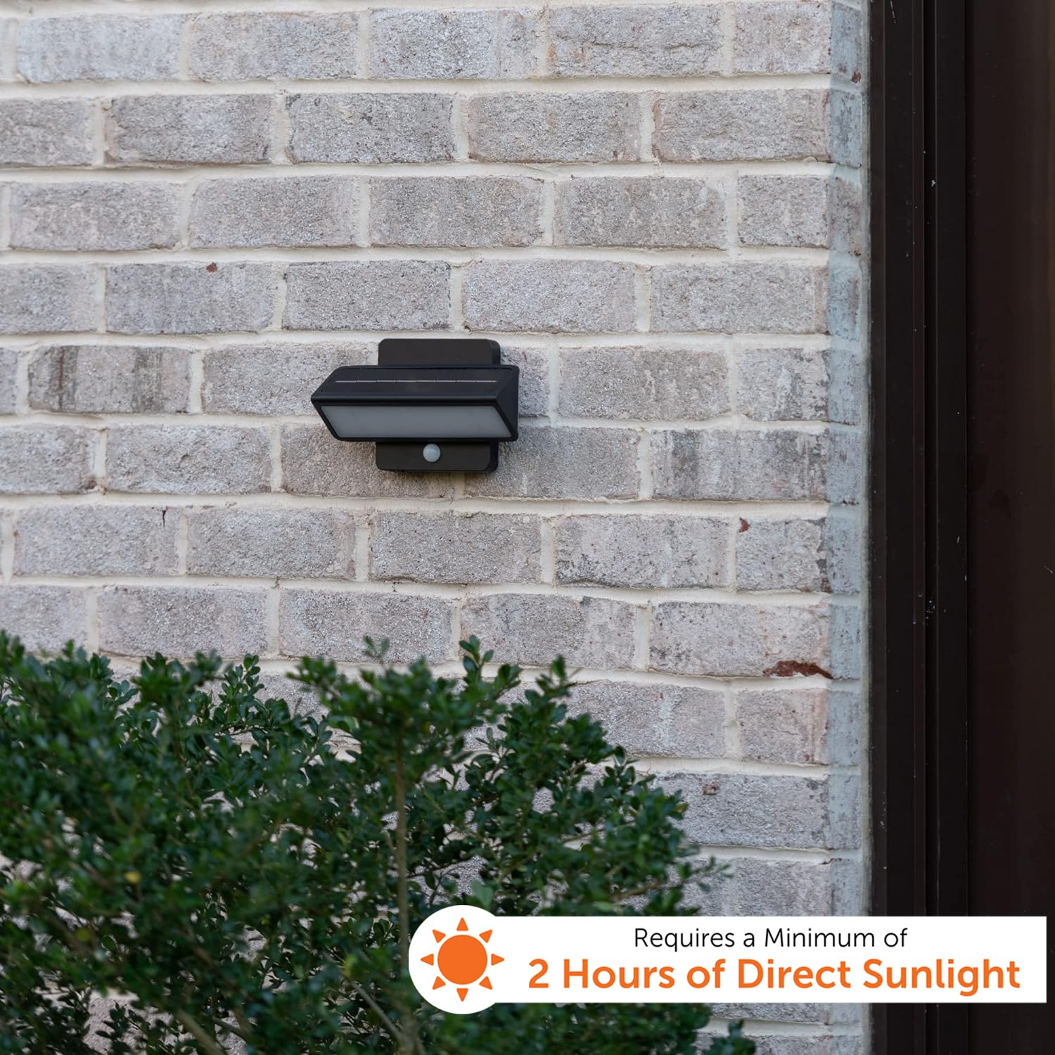 Gama Sonic Solar Wall Light Outdoor - 120 Lumens Motion Sensor Security Light with Heavy Duty Aluminum Construction - Waterproof Solar Powered Accent Lighting for Garden, Patio, Pathway (2 Pack, Black)