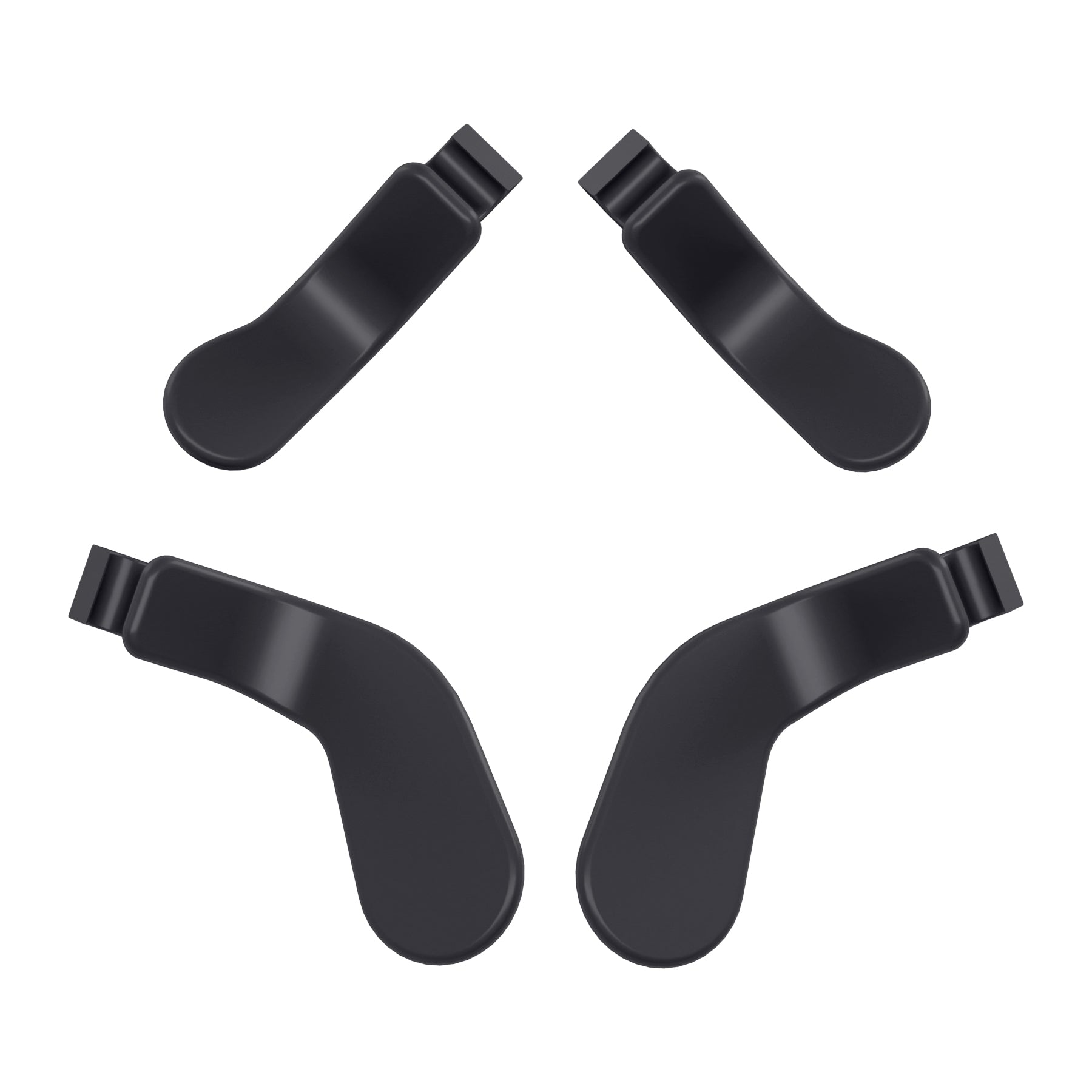 eXtremeRate 4-Piece Metal Replacement Paddles for Xbox One Elite/Elite Series 2/Elite 2 Core Controller - Stainless Steel, Black | Enhanced Gaming Performance & Durability for Competitive Play