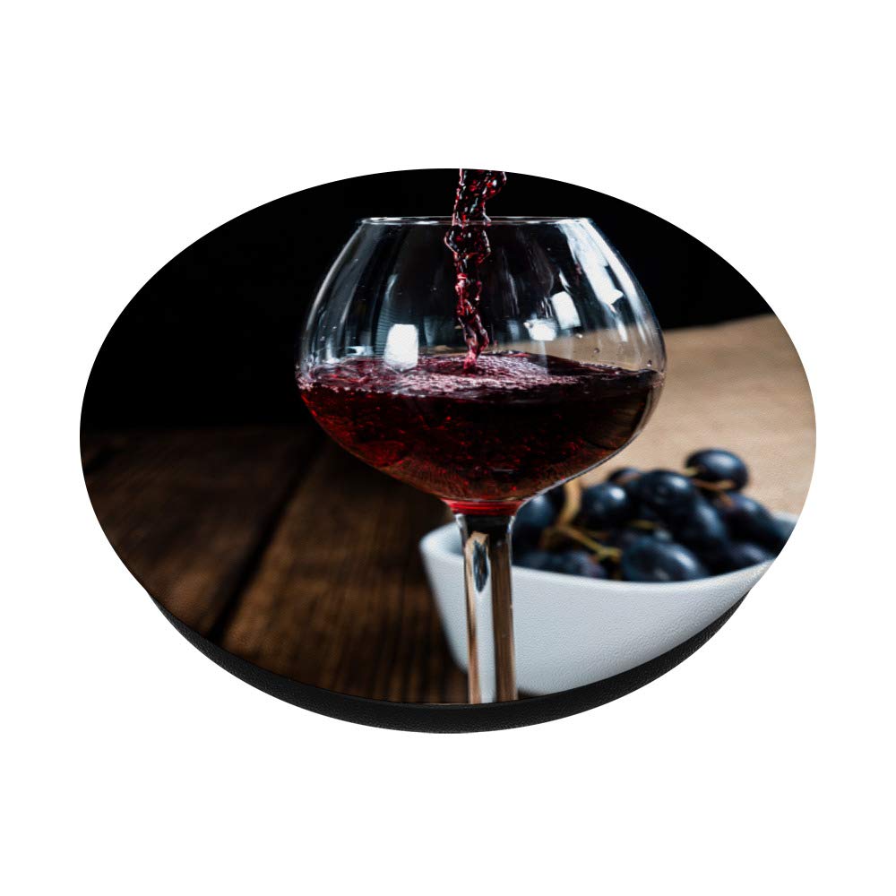 Red Wine Pouring PopSockets PopGrip - Swappable Phone Grip for iPhone & Android | Wine Lover Gift | Perfect for Parties, Dinners & Wine Tasting Events