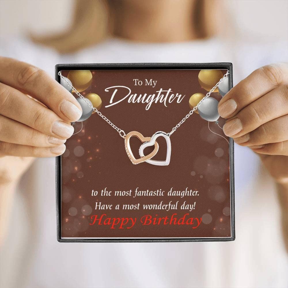 Stainless Steel Daughter Necklace - Heart Pendant Gift for Daughter's Birthday, Graduation, or Special Occasion | Symbol of Unbreakable Love & Bond | Perfect for Everyday Wear or Gifting