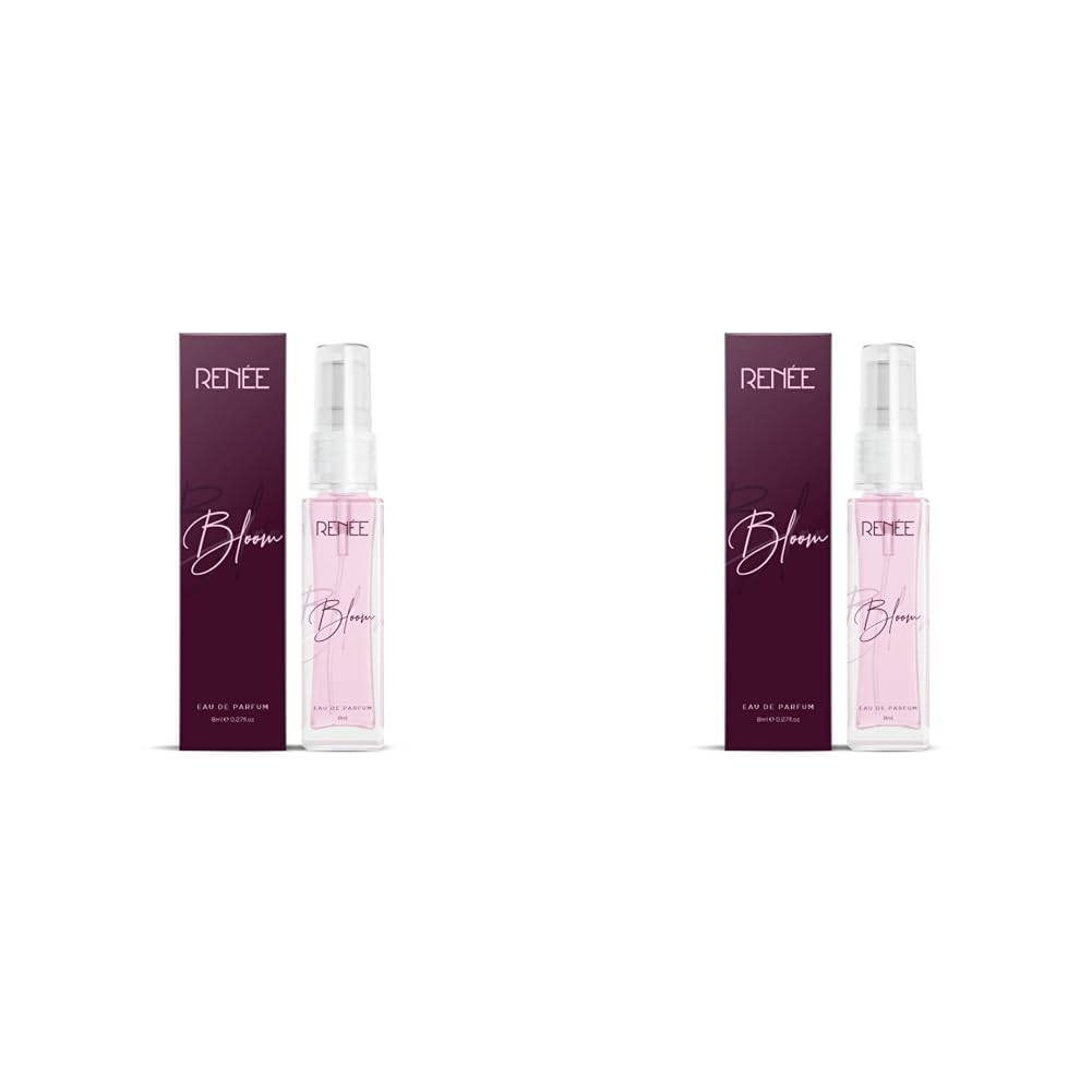 Premium RENEE Eau De Parfum Bloom 8ml - Long Lasting Luxury Perfume for Women, Travel Size Mini Fragrance (Pack of 2) | Perfect for Daily Wear, Date Nights, Office & Special Occasions