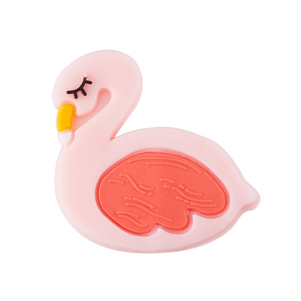 Pink Flamingo Silicone Beads 30mm for DIY Jewelry & Keychains