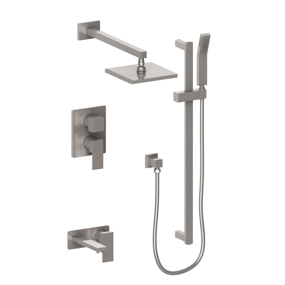 ZLINE Bliss Rainfall Shower System in Brushed Nickel - Luxury Bathroom Fixture with Adjustable Showerhead for Spa-Like Experience (BLS SHS BN)