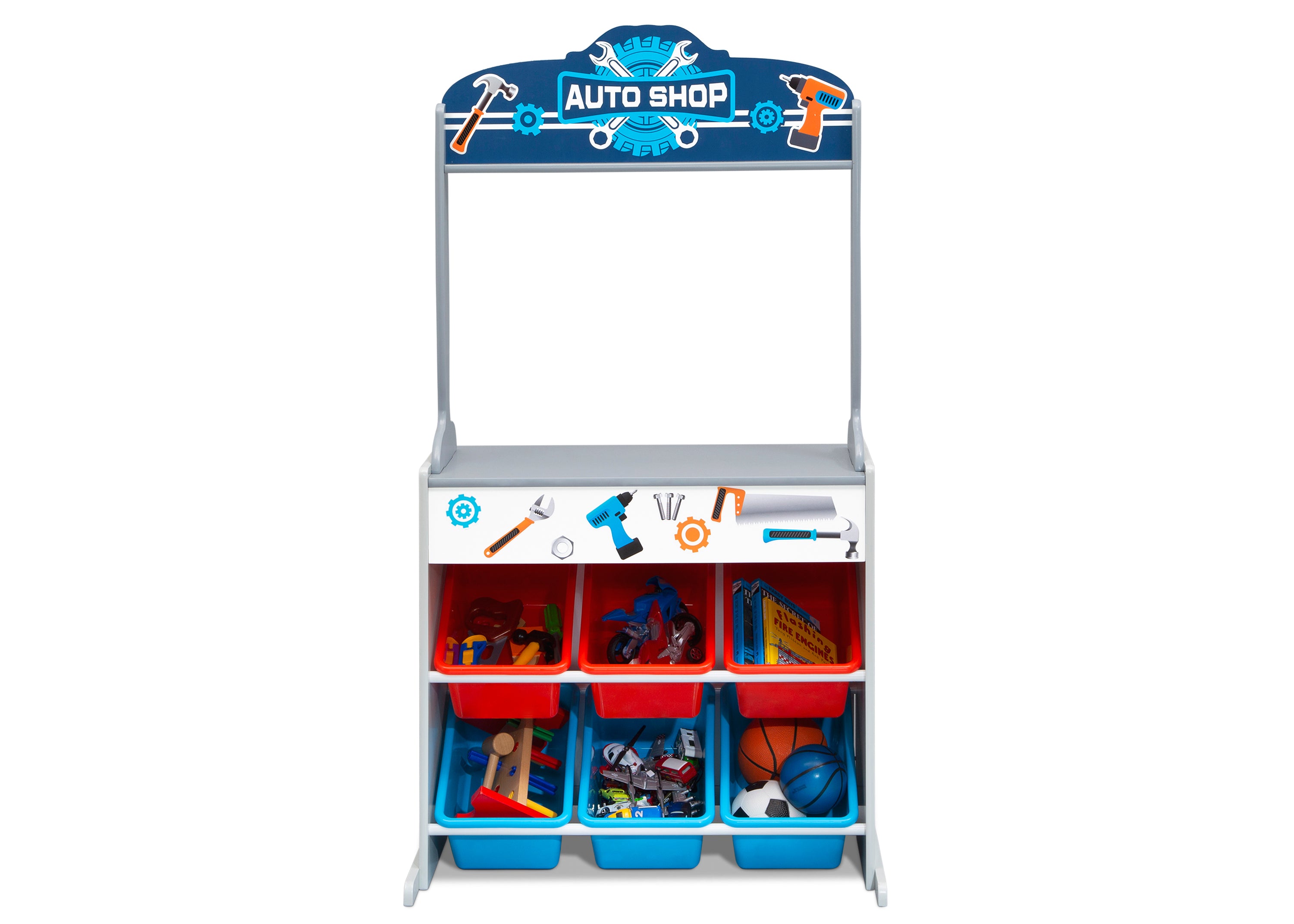 Reversible 4-in-1 Pretend Play Center with Chalkboard & Storage - Kids Activity Table for Drawing, Learning & Imaginative Play - Perfect for Home, Preschool & Daycare