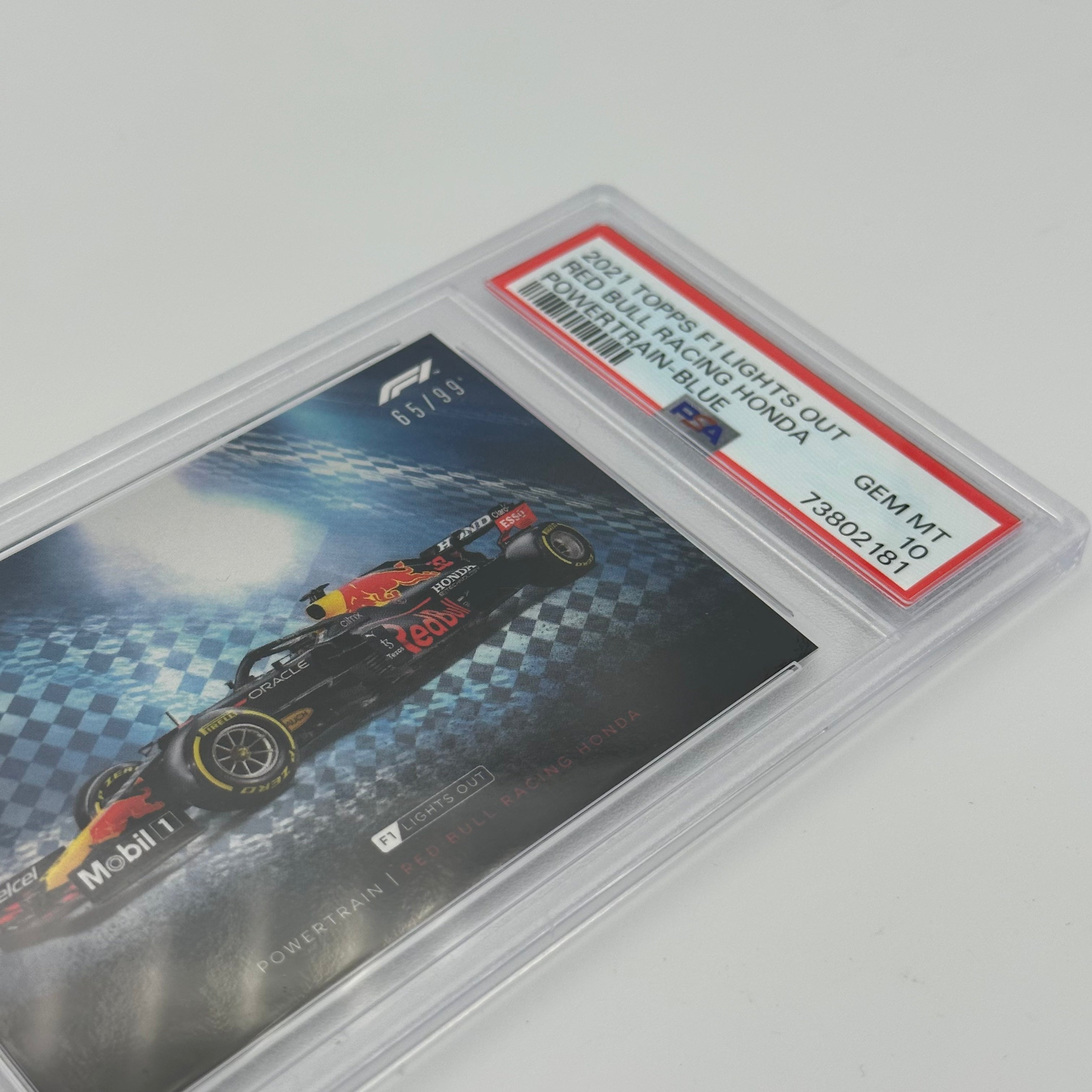 PSA 10 65/99 Red Bull Racing Honda Powertrain Blue - Rare Collectible F1 Trading Card for Sports Memorabilia Enthusiasts & Racing Fans