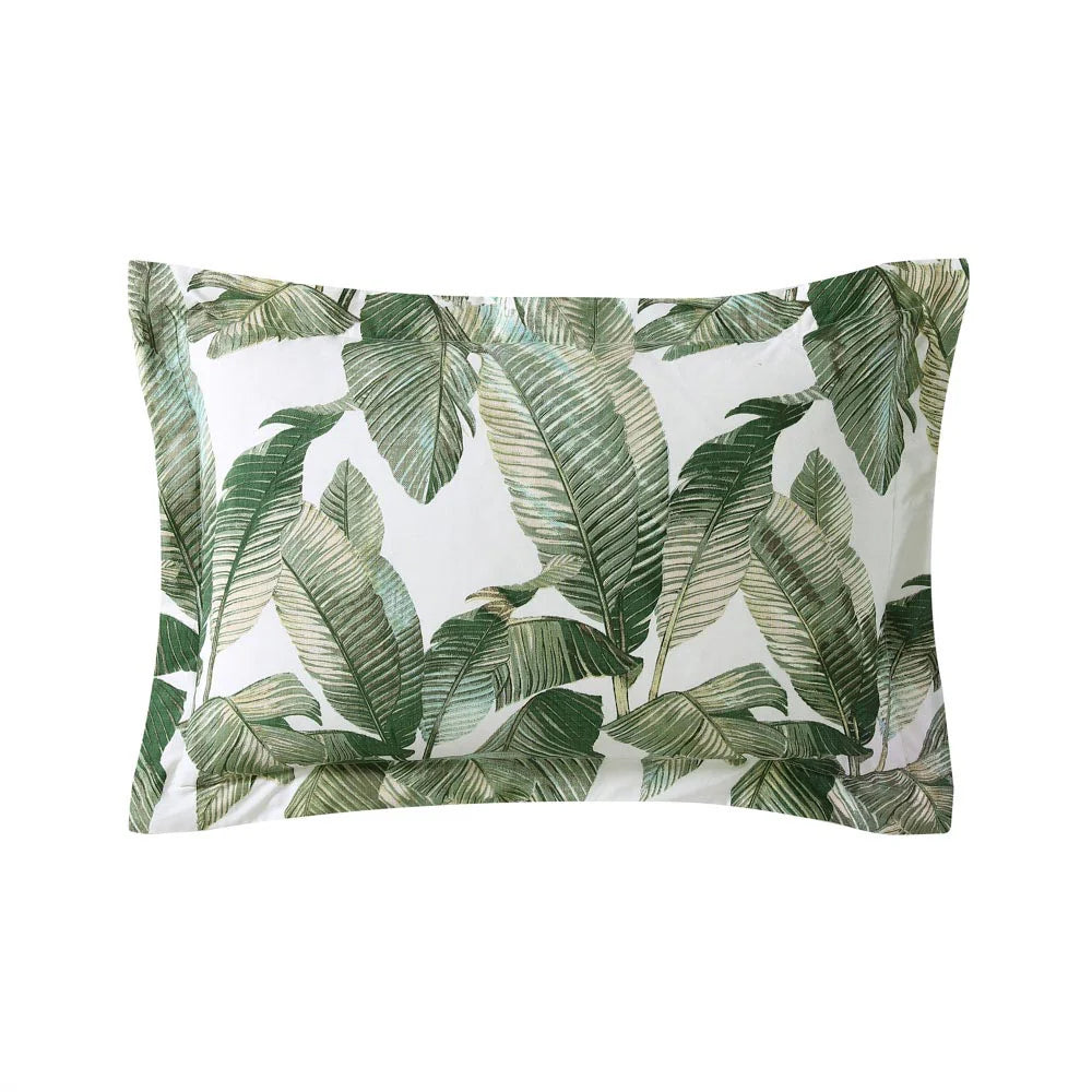 Tommy Bahama Fiesta Palms Green Quilt Cover Set - Tropical Botanical Bedding for Beach House, Guest Room & Vacation Home Decor
