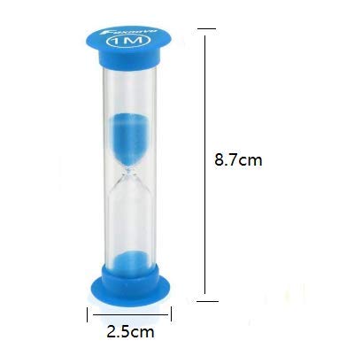 WOIWO 5-Piece Colorful Plastic Sand Timer Set - 30 Sec, 1 Min, 3 Min, 5 Min, 10 Min Hourglass Sand Clock for Kids Learning, Games, Cooking, Classroom & Time Management Activities