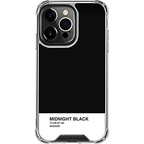 Skinit Clear Protective Phone Case for iPhone 13 Pro - Midnight Black Custom Design | Slim Scratch-Resistant Cover for Everyday Use & Travel