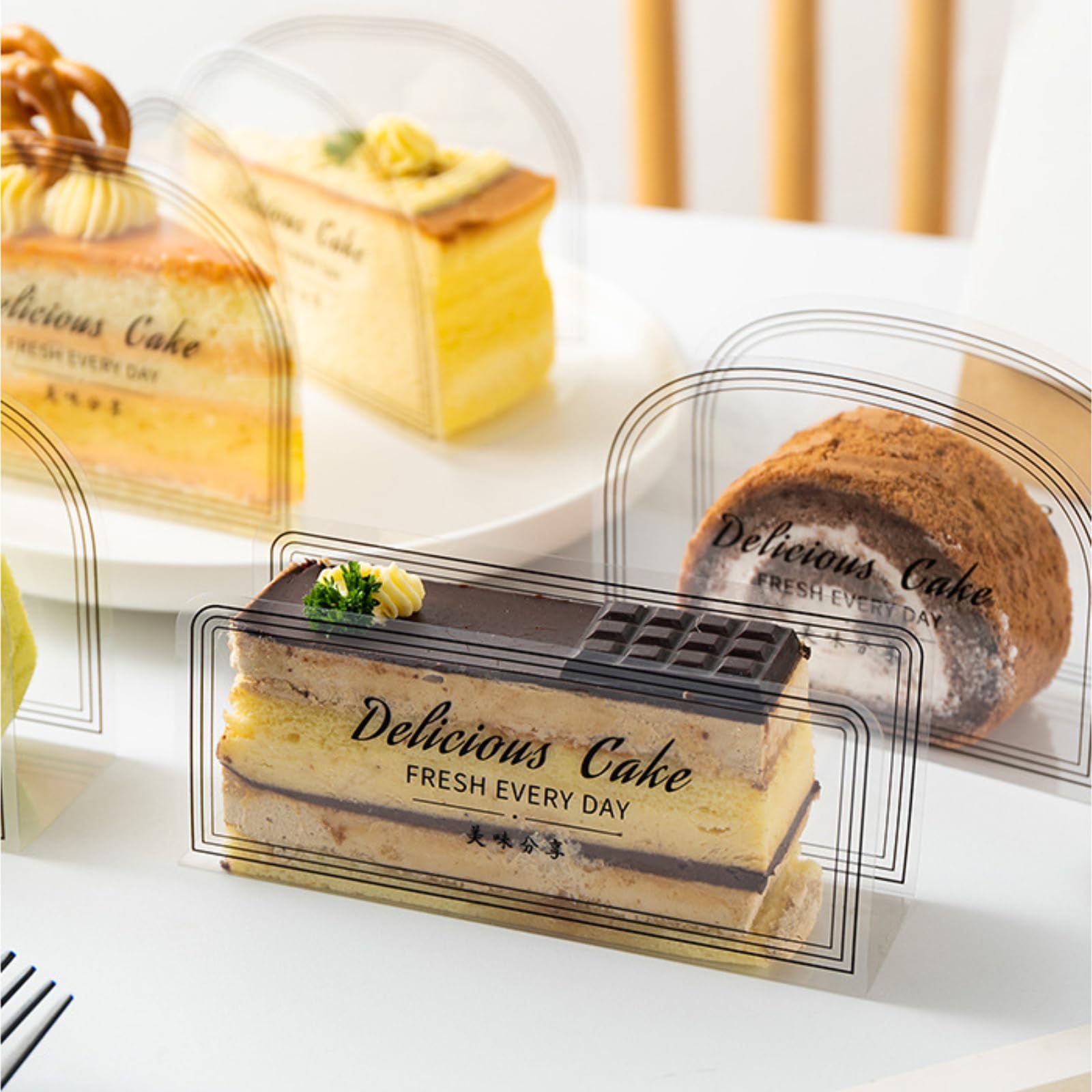 100PCS Clear Cake Collar for Chocolate Mousse, Cake Decorating & Wrapping - Transparent Baking Collar for Professional Dessert Presentation - Perfect for Birthday Cakes, Wedding Cakes & Pastry Making