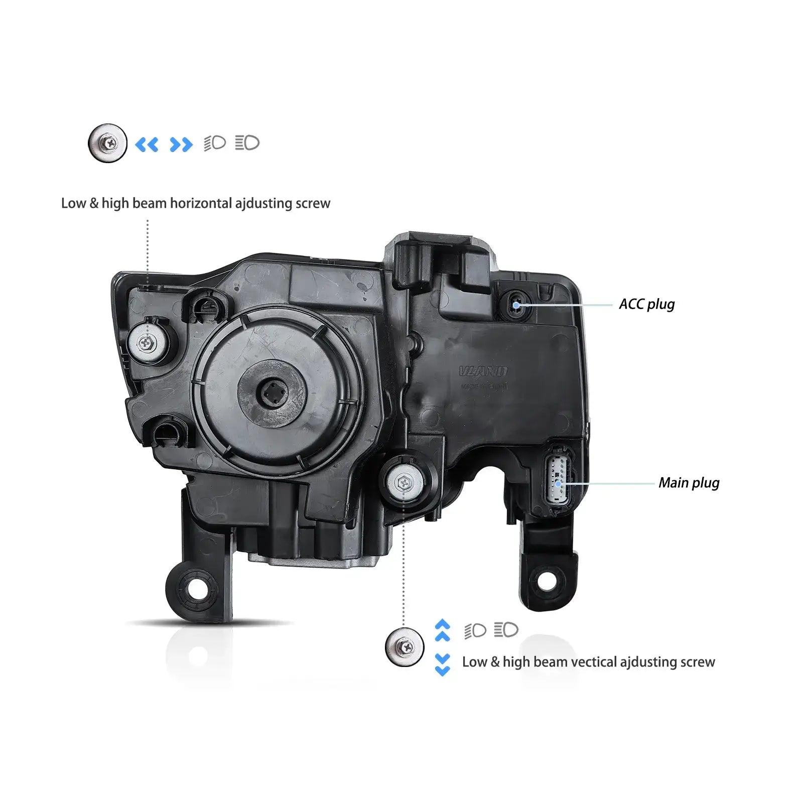 2014-2022 Jeep Grand Cherokee (WK2) Full LED Headlight Assembly with DRL & Startup Animation - High Performance Replacement Headlights for Night Driving & Off-Road Adventures