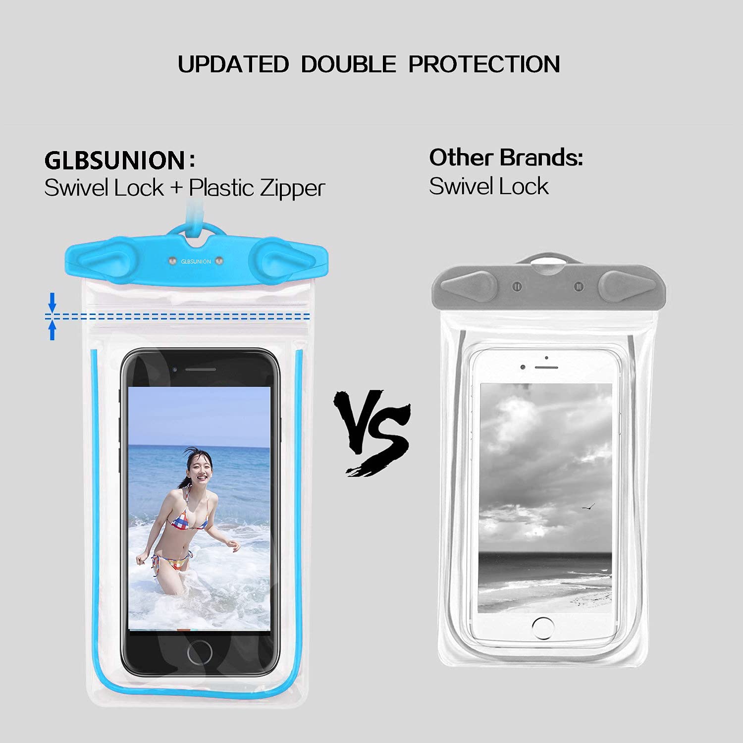 4 Pack Universal Waterproof Phone Case Dry Bag - IPX8 Waterproof Pouch with Neck Strap & Luminous Design for iPhone 16/15/14/13/12 Pro/Plus/XS Max/SE, Galaxy S24/S23/Note, Google Pixel, LG & HTC - Perfect for Swimming, Beach, Kayaking & Outdoor Water Activities