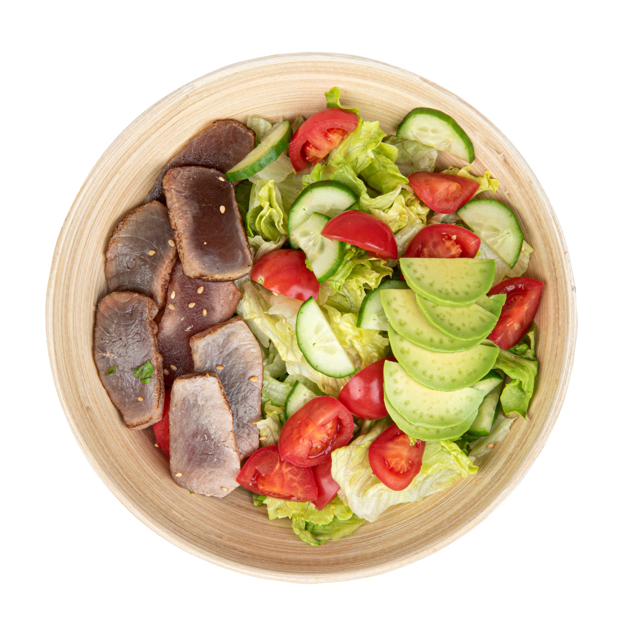 Bambuddha 29 oz Round Black Spun Bamboo Serving Bowl - 8.25
