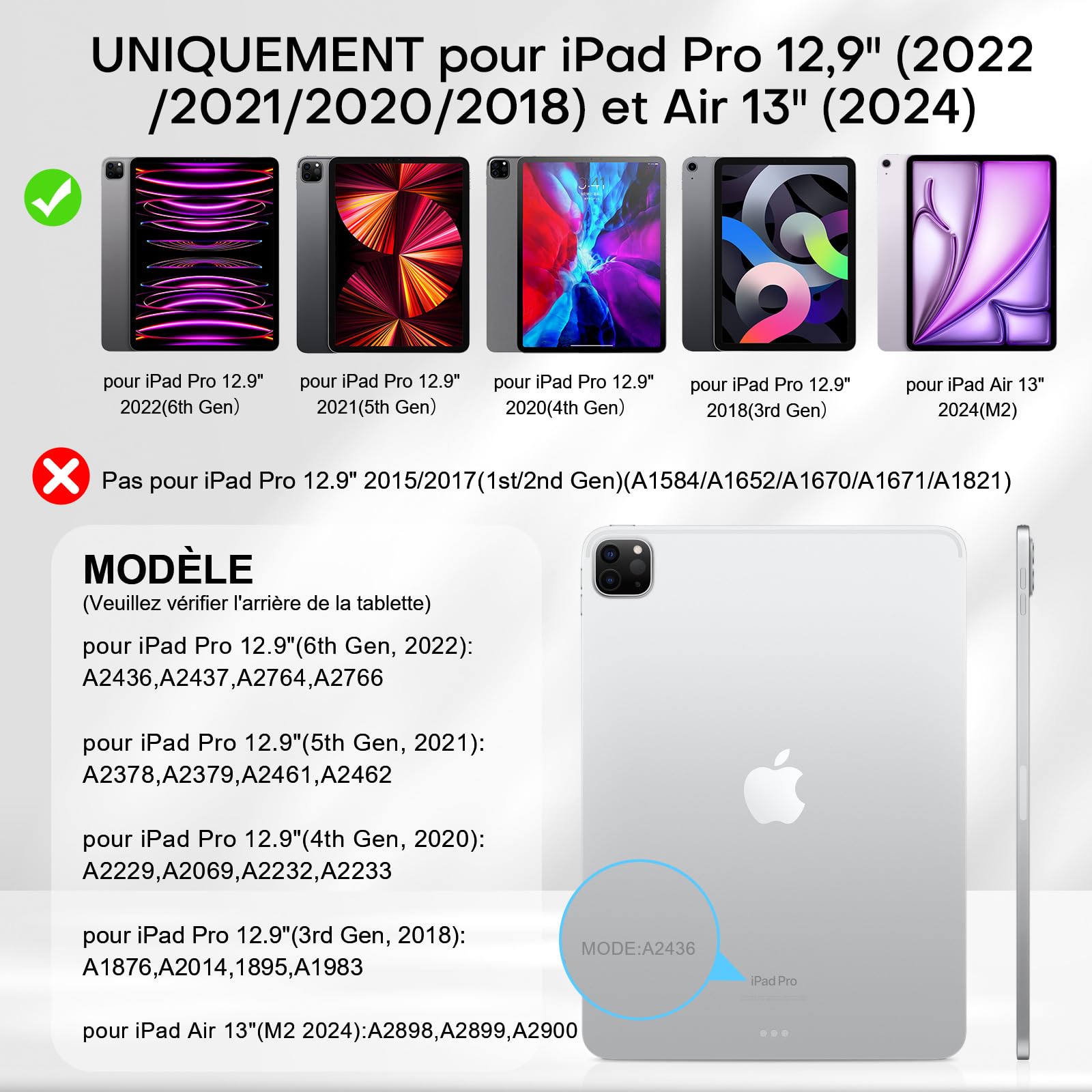 TECURS Magic Keyboard for iPad Air 13