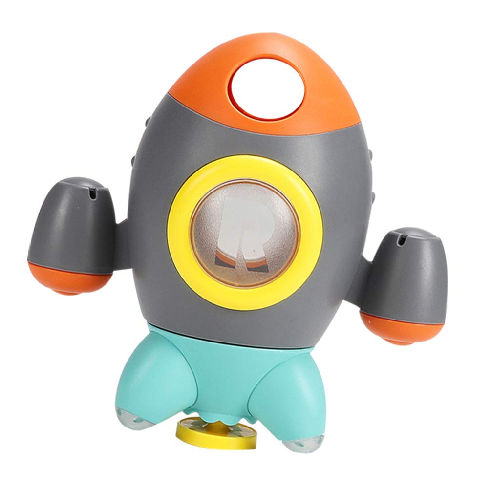 **Space Rocket Baby Bathtub Toy with Rotating Spray Shower - Fun Infant Bath Time Toy for Toddlers & Kids - Perfect for Bath Time Play & Learning**