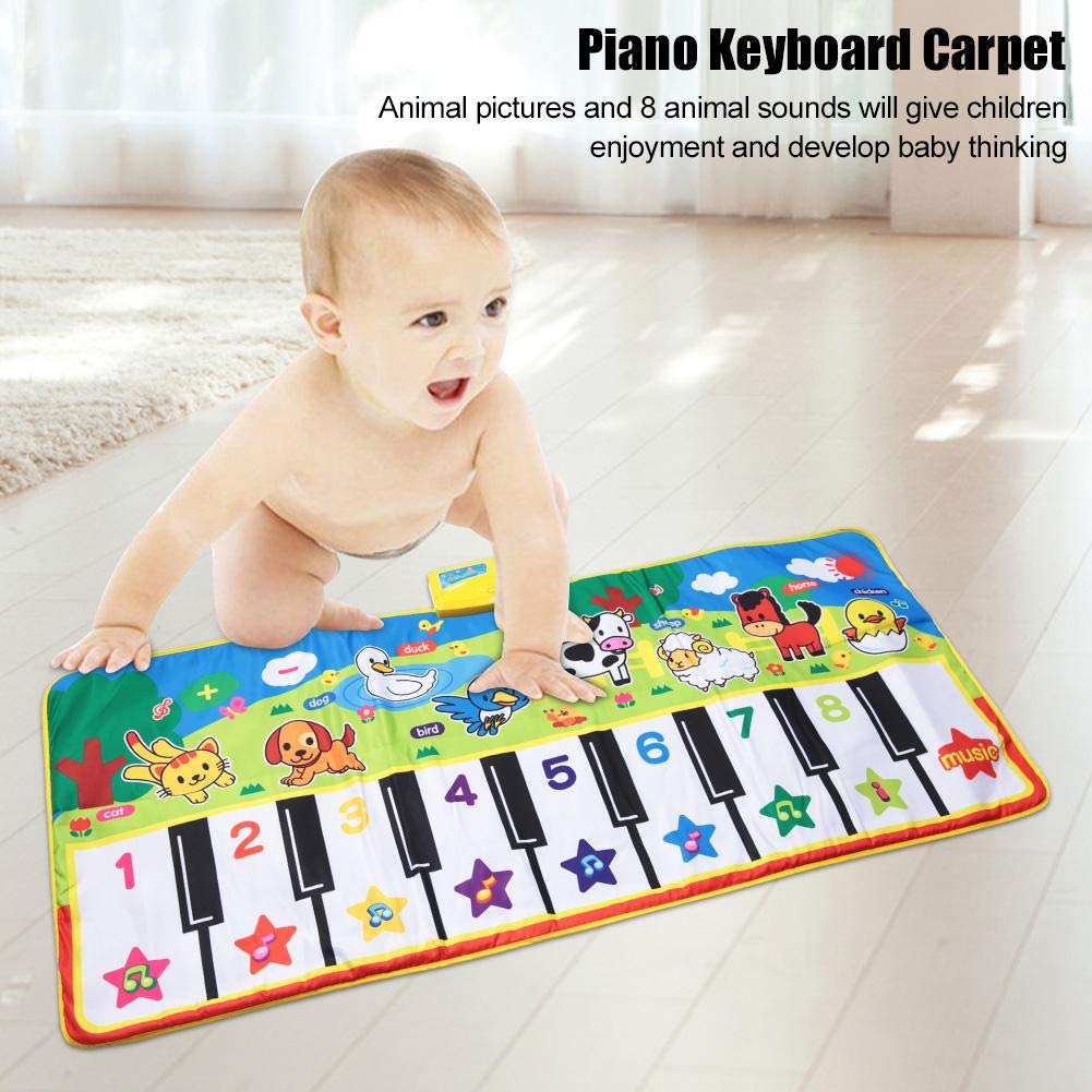 ABC Kids Musical Playmat - 2-Step Piano Keyboard Dance Floor Mat for Boys & Girls | Early Education Touch Play Carpet for Toddlers | Perfect for Dance, Music Learning & Interactive Play at Home