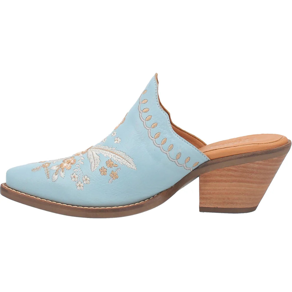 Wildflower Lad Mule with Embroidered Blue Design - Comfortable Slip-On Shoes for Men, Casual & Outdoor Wear