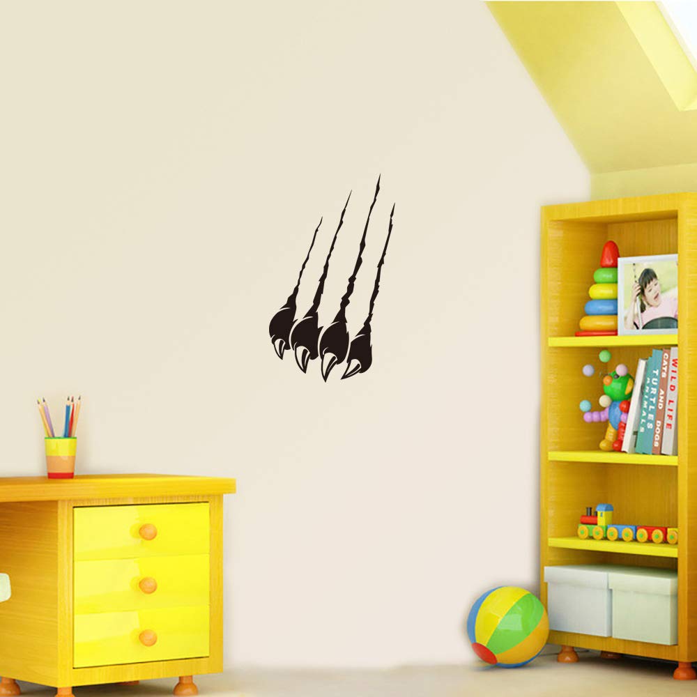 Bear Claw Wall Decals - Peel and Stick Removable Vinyl Wall Art for Kids Room, Nursery, Car & Motorcycle Decor - Self-Adhesive Mural Stickers (7.1 x 11.8 Inches) - Perfect for Themed Bedrooms, Playrooms & Vehicle Customization