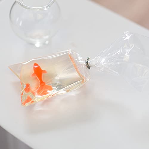 Miniature Goldfish in Bag - Dollhouse Accessory for DIY Scenes