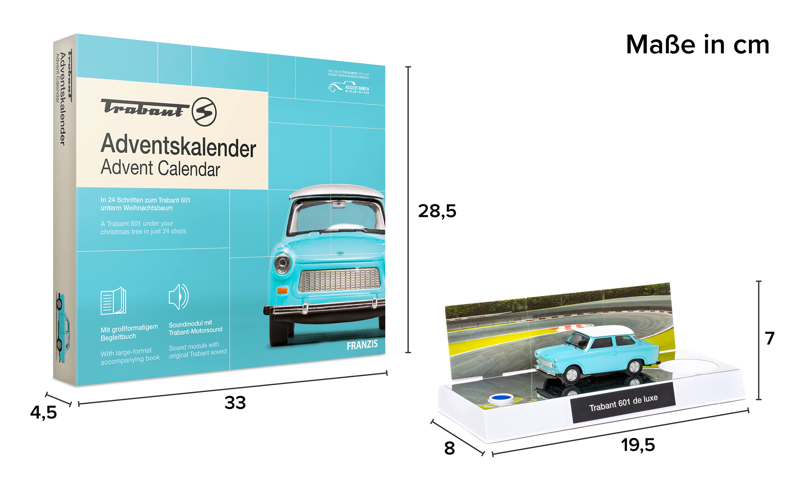 Trabant Car Advent Calendar - DIY Iconic Model Car Kit | 24-Day Build Challenge | Perfect for Christmas Countdown & Car Enthusiast Gifts