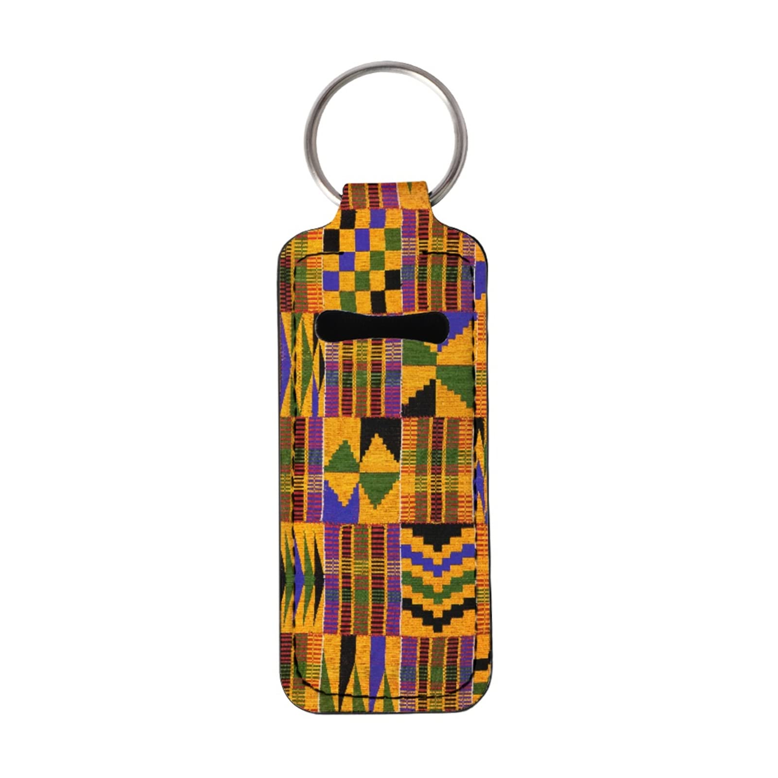 Stylish Print Chapstick Keychain Holder - Lipstick & Lip Balm Keychain for Women - Perfect for Purse, Backpack & Everyday Carry