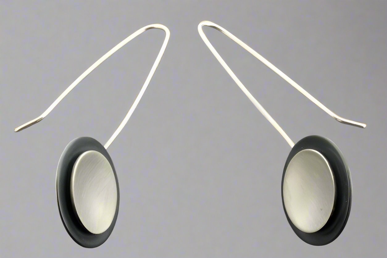 Oxidized Silver Long Drop Cup Earrings for Women - Elegant Boho Dangle Earrings for Party, Wedding & Everyday Wear