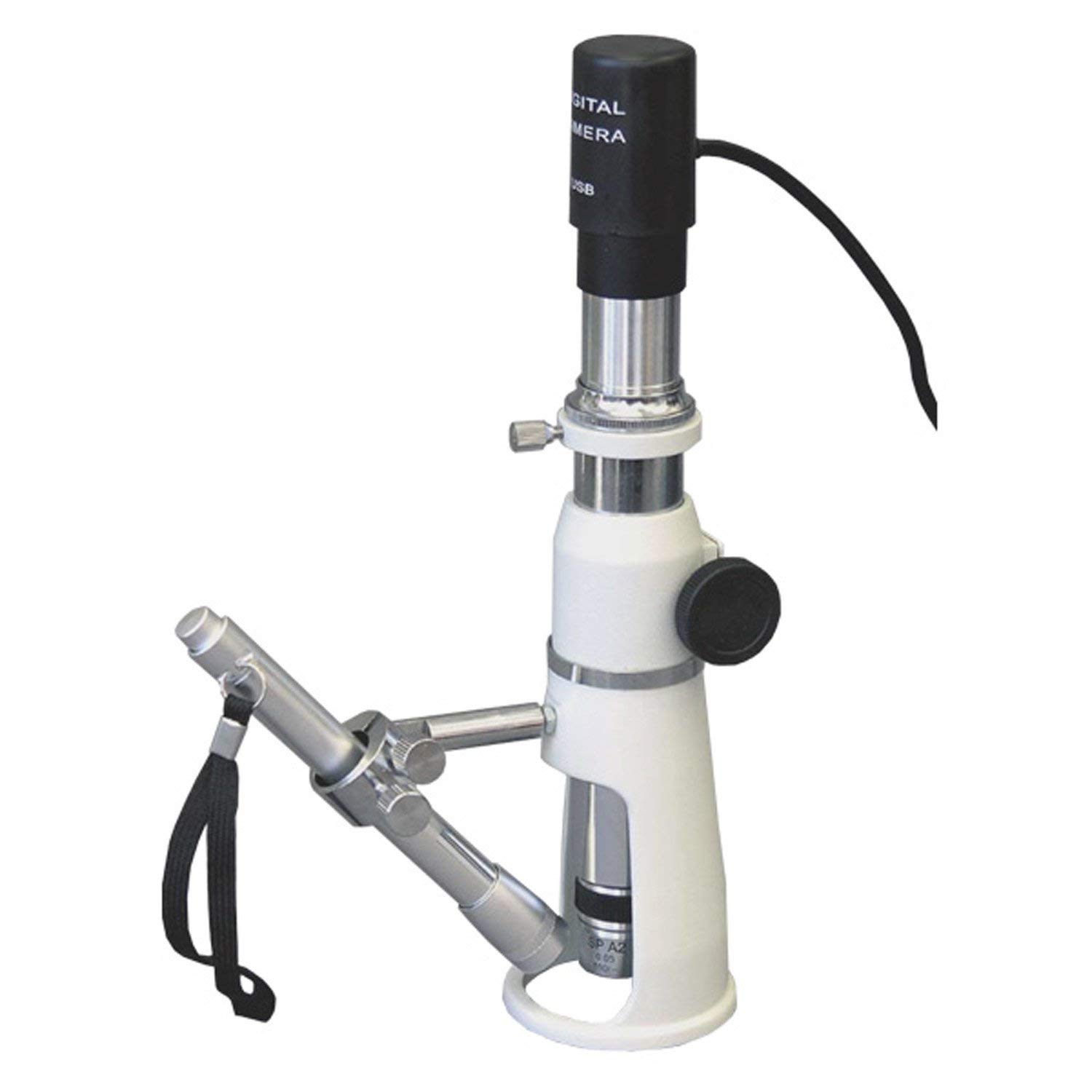 AmScope H100-E1 Digital Handheld Microscope - 100x Magnification, 17mm FOV, 1.3MP Camera with Software & LED Light - Ideal for Coin Collecting, Jewelry Inspection, PCB Repair & Science Education