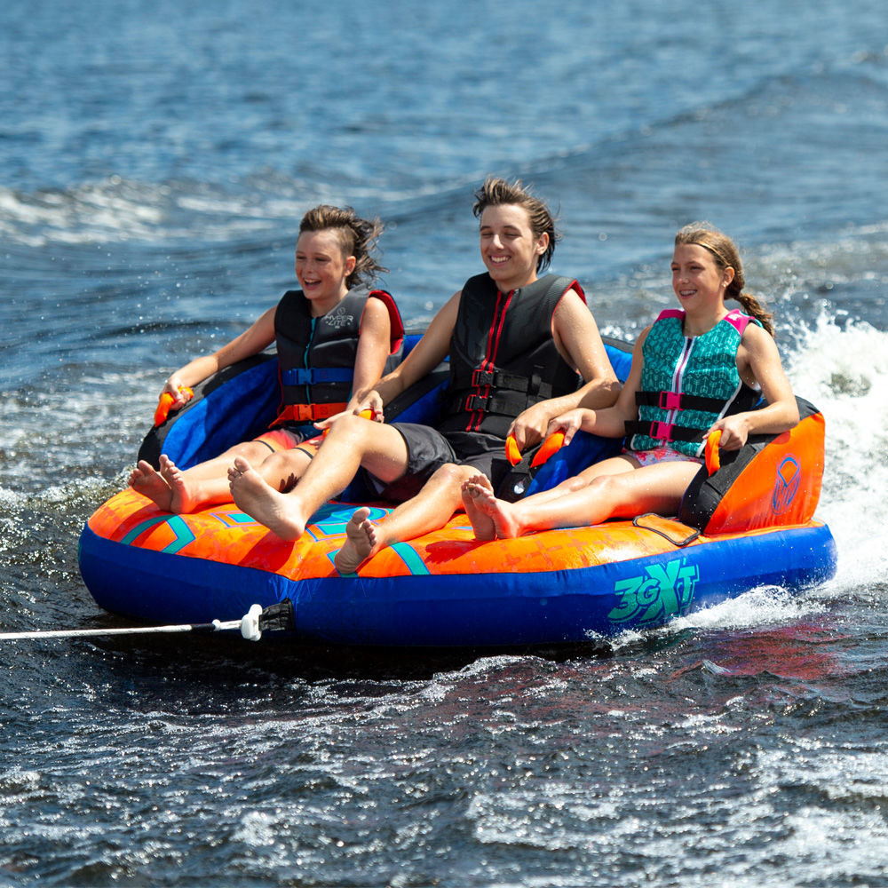 HO Sports 3G XT Towable Tube for 3 Riders - High-Speed Inflatable Water Tube for Boating, Lake & Ocean Fun - Perfect for Family & Friends Water Sports Adventures