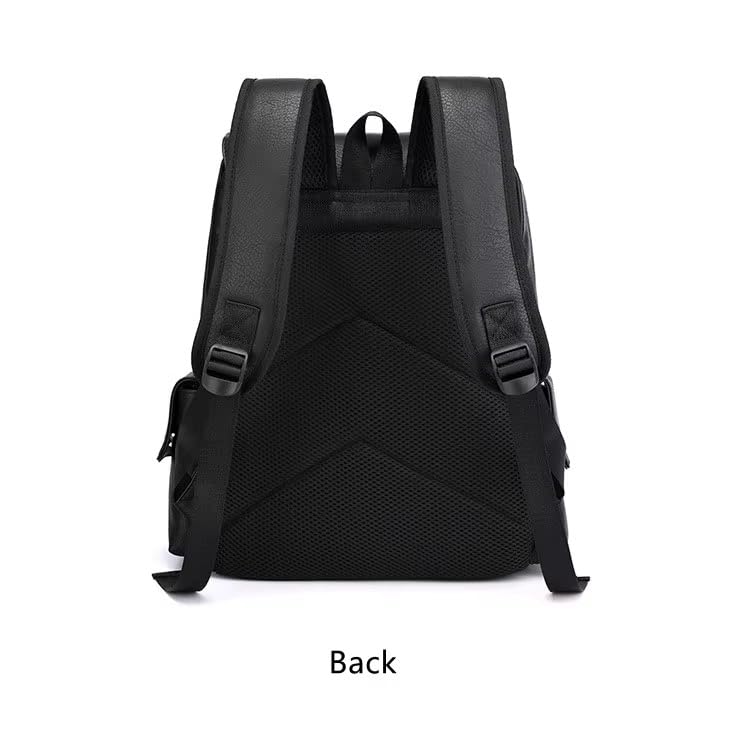 Large PU Leather Backpack for Travel, Work & School - Durable & Spacious