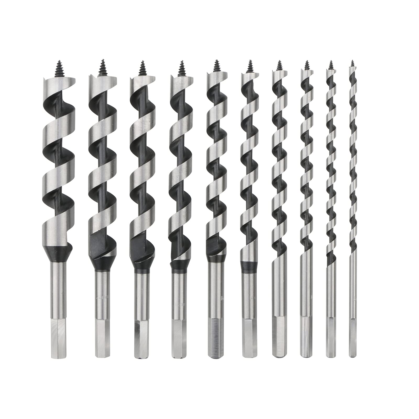 Ellbest Brad Point Drill Bit Set - 10-Piece Woodworking Drill Bits for Soft, Hard, Veneered & Laminated Wood, MDF & Acrylic Glass - Perfect for Cabinet Making, Furniture Repair & DIY Wood Projects