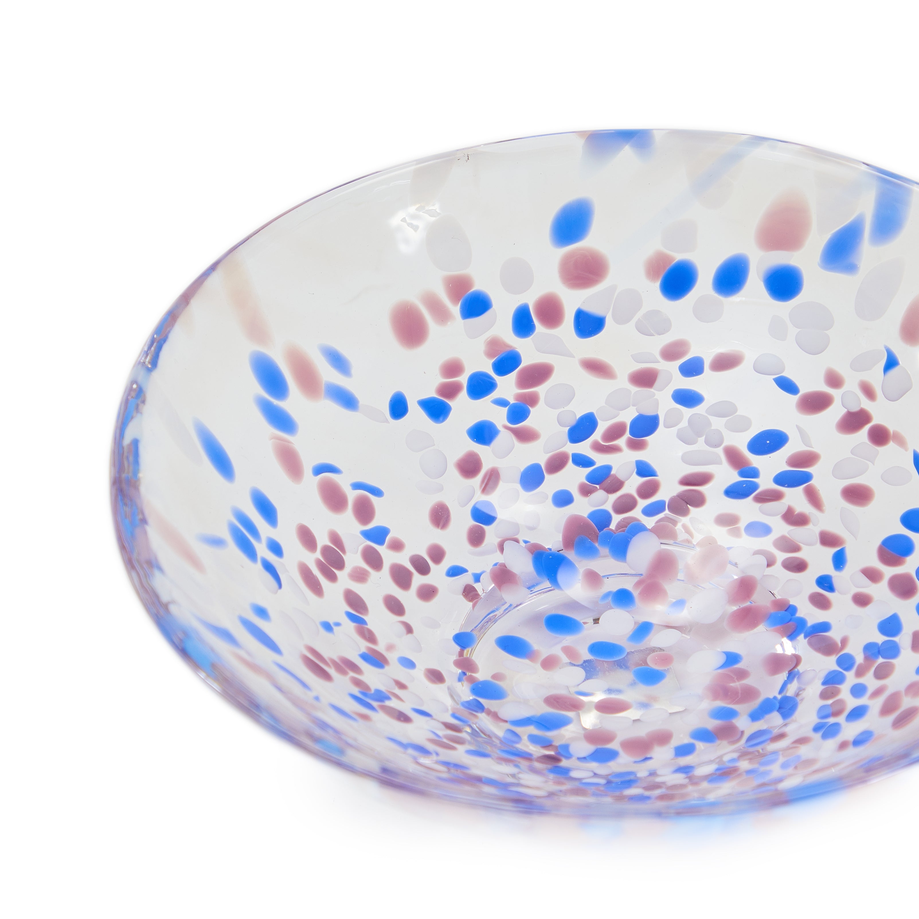 Blue and Purple Glass Splatter Jewelry Dish - Elegant Trinket Tray for Rings, Earrings & Necklaces - Perfect for Bedroom, Bathroom & Vanity Organization