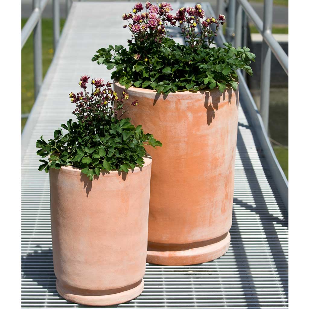 Campania International Posada Planter Set of 2 - Terra Cotta Flower Pots for Indoor/Outdoor Decor, Patio & Garden Planters