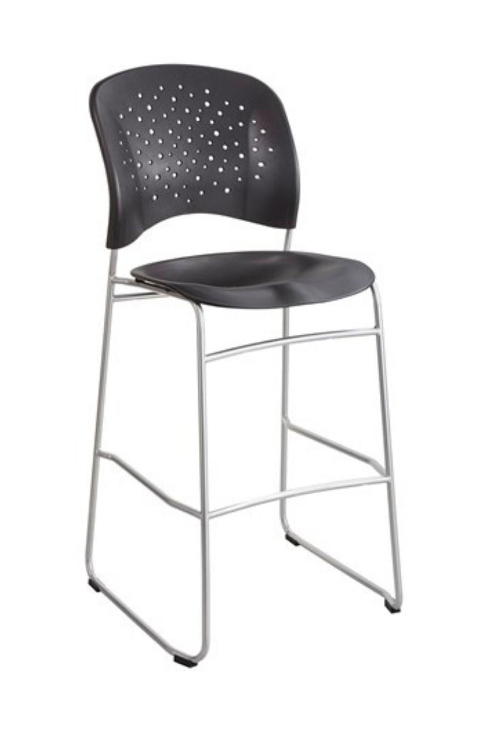 Safco 6806 Bistro Height Plastic Chair with Round Back - Lightweight & Durable for Indoor/Outdoor Cafes, Restaurants, and Patio Dining