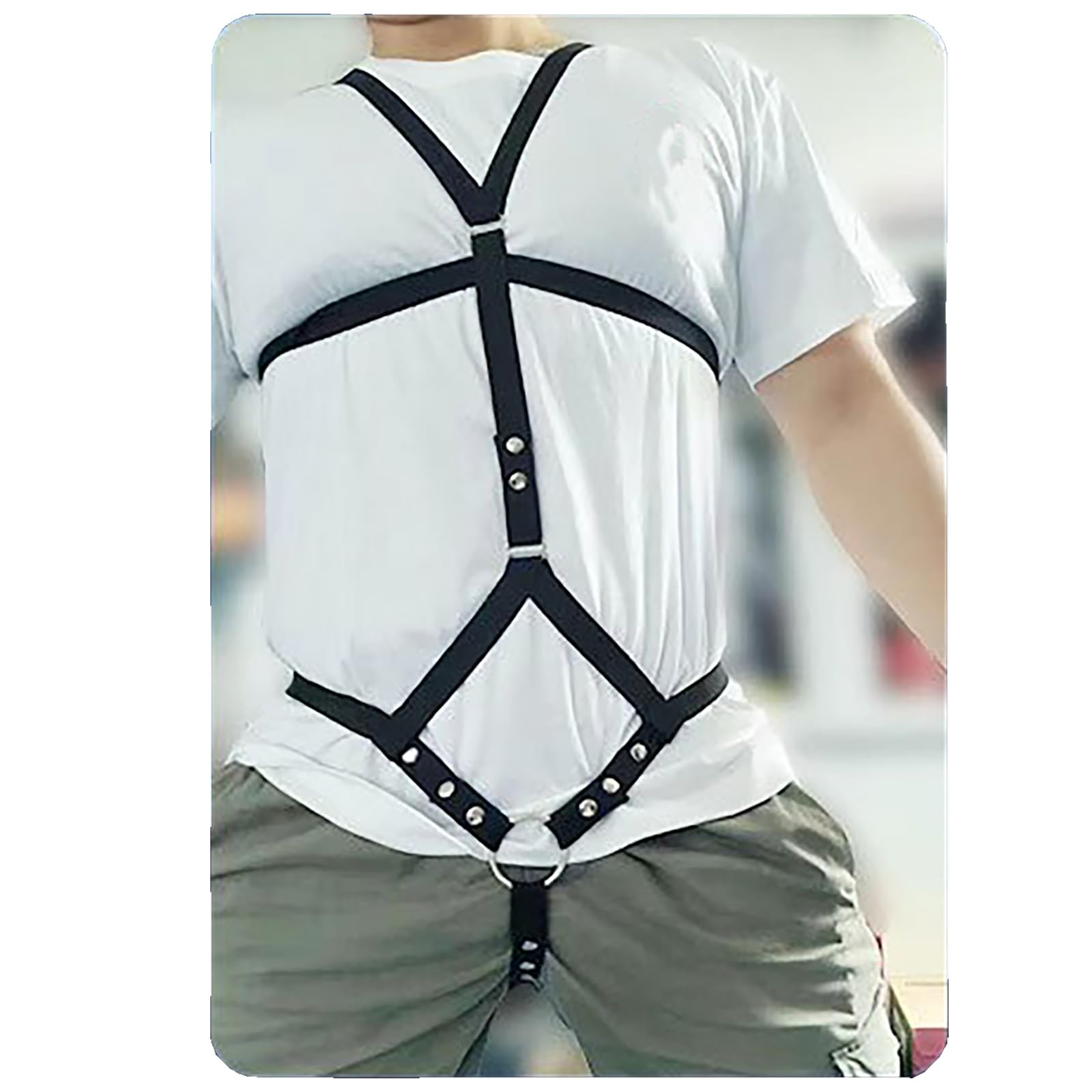 Adjustable Chastity Belt for Men - Stretchable Bondage Toy with Y-Shape Straps, BDSM Cage Accessories for Adult Play - Perfect for Roleplay, Fetish & BDSM Scenes