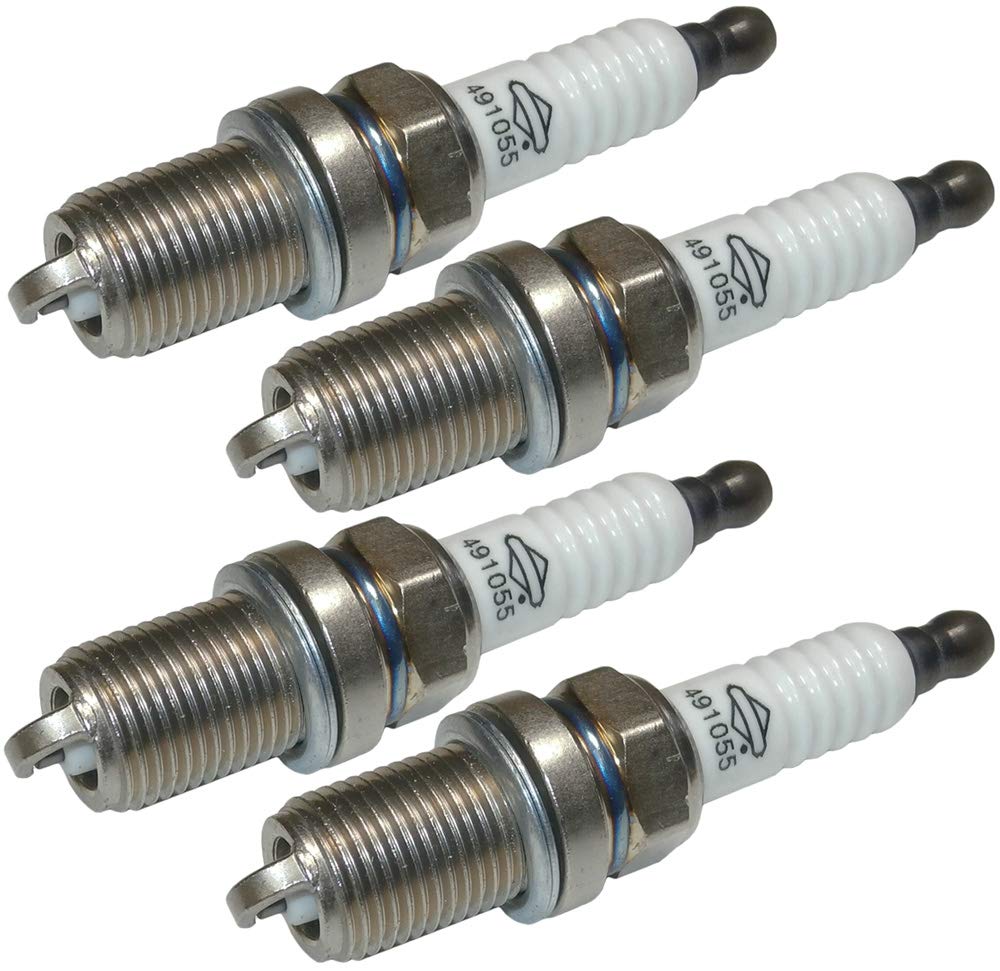 Briggs and Stratton 4-Pack Spark Plugs #491055S-4PK - Compatible with Lawn Mowers, Generators & Small Engines - High Performance Ignition for Reliable Starts