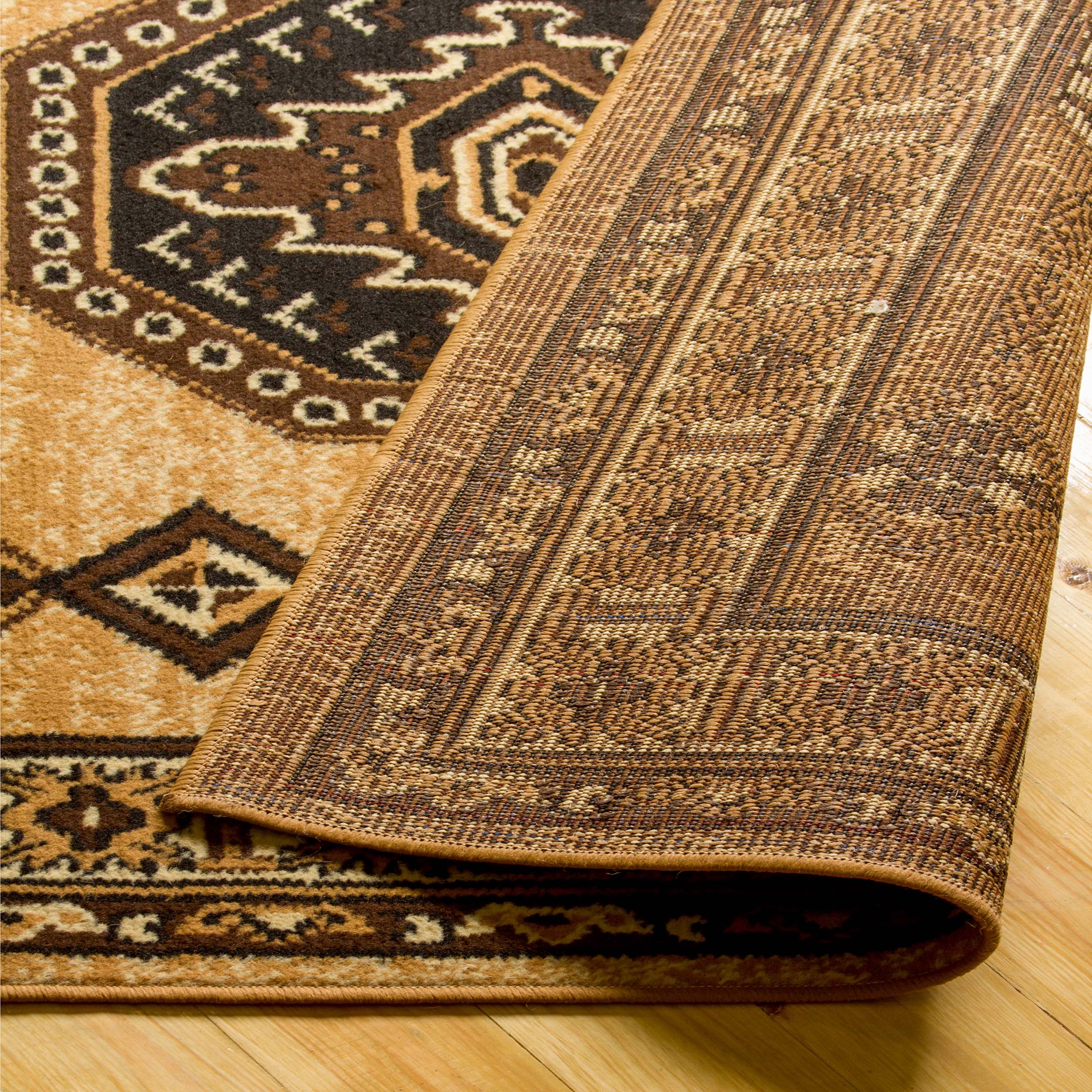 Takeo Aztec Geometric Indoor Area Rug - Non-Slip Bohemian Tribal Design for Living Room, Bedroom & Dorm Decor