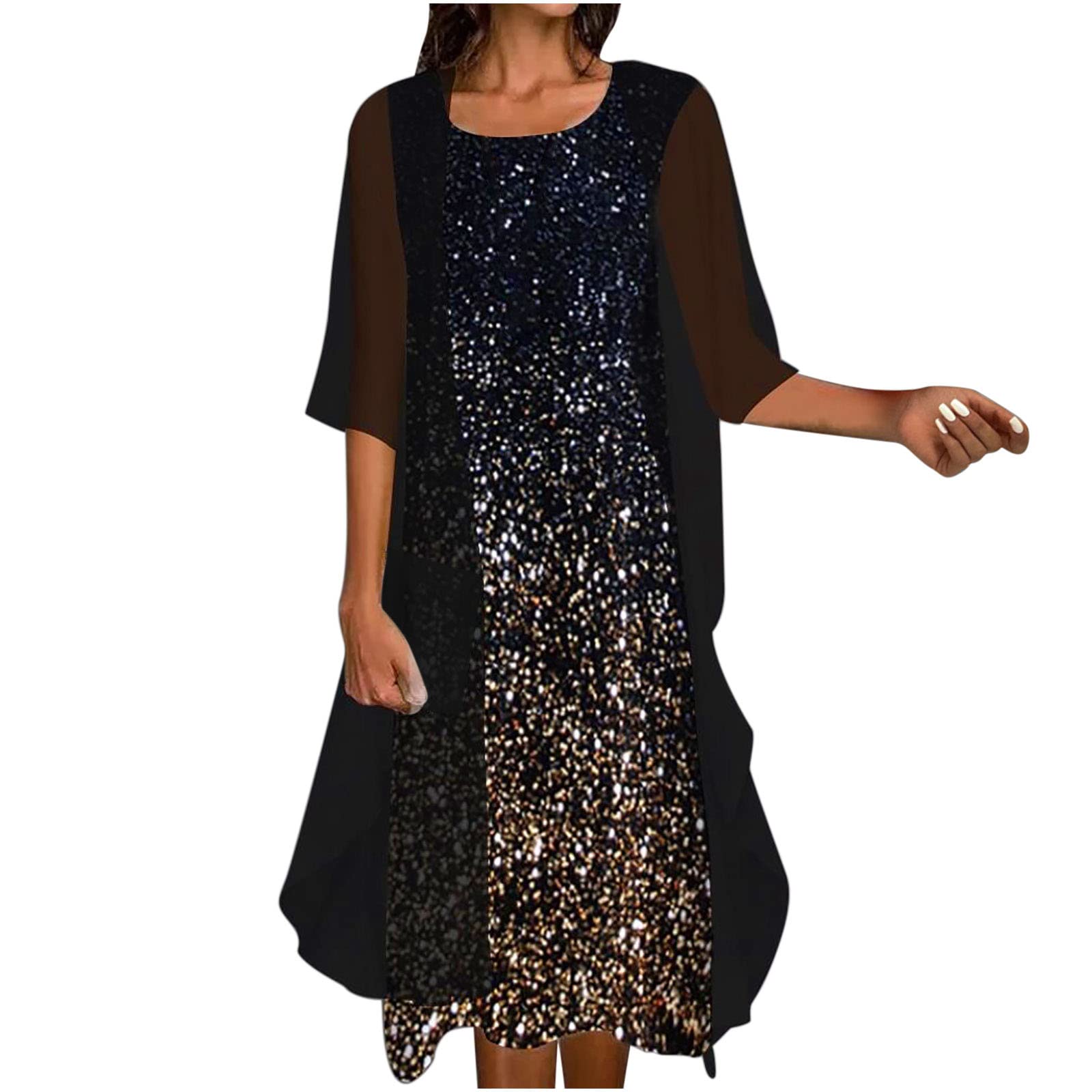 Plus Size Floral Midi Dress & Chiffon Cardigan 2-Piece Set - Women's Summer Sleeveless Outfit for Wedding Guest, Party, Beach Vacation & Special Occasions