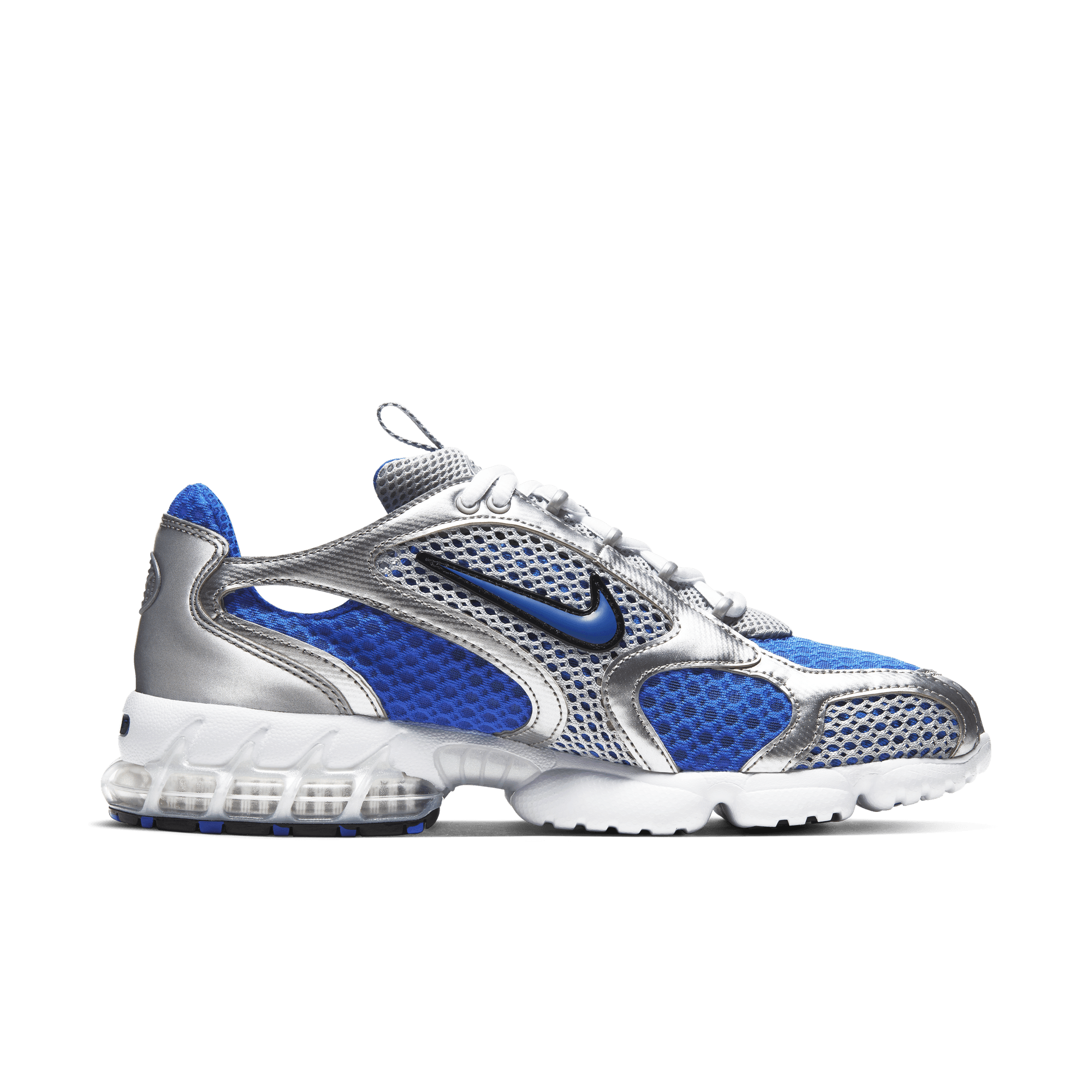 Nike Air Zoom Spiridon Cage 2 Running Shoes - Metallic Silver/Varsity Royal - Lightweight & Breathable for Men's Training & Gym Workouts