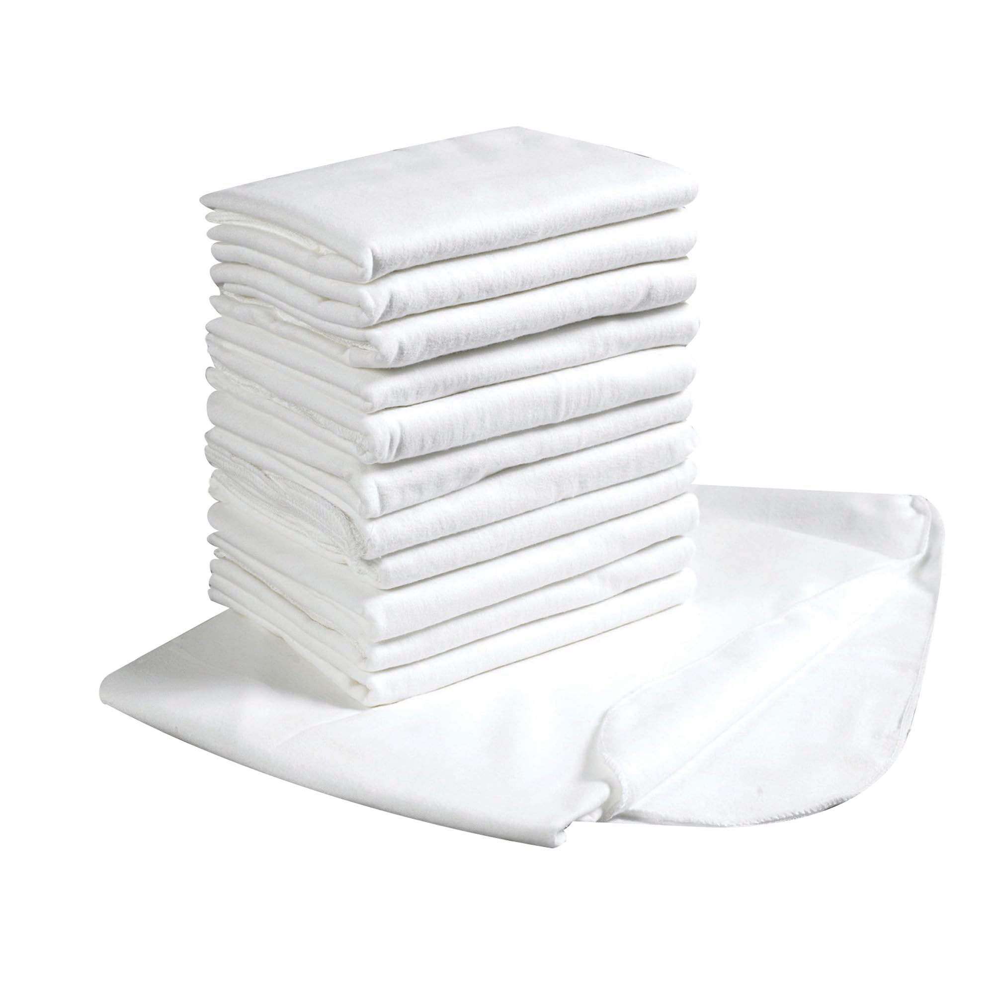 Soft Cotton Blankets for Kids - Set of 12 Extra Large White Blankets | Nursery, Daycare & Preschool Essentials | Cozy Comfort for Naptime & Playtime