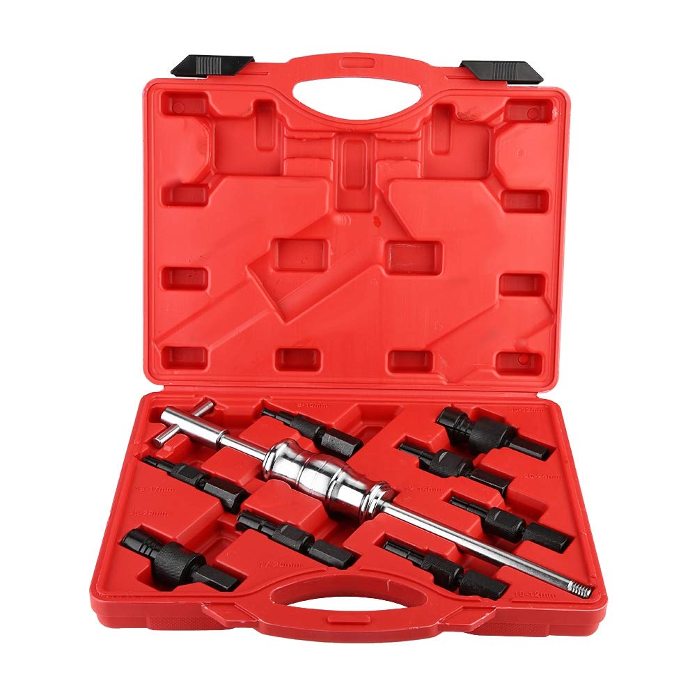 9Pcs Inner Bearing Puller Set - Blind Hole Remover Slide Hammer Kit for Automotive & Machinery Repair | Heavy Duty Internal Bearing Removal Tool for DIY Mechanics & Professionals