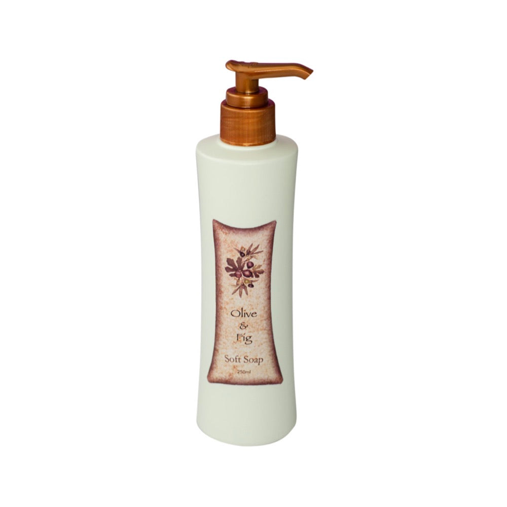 Clover Fields Olive & Fig Hand Soap 250ml - Moisturizing & Natural Ingredients for Soft Skin - Perfect for Bathroom, Kitchen & Guest Use