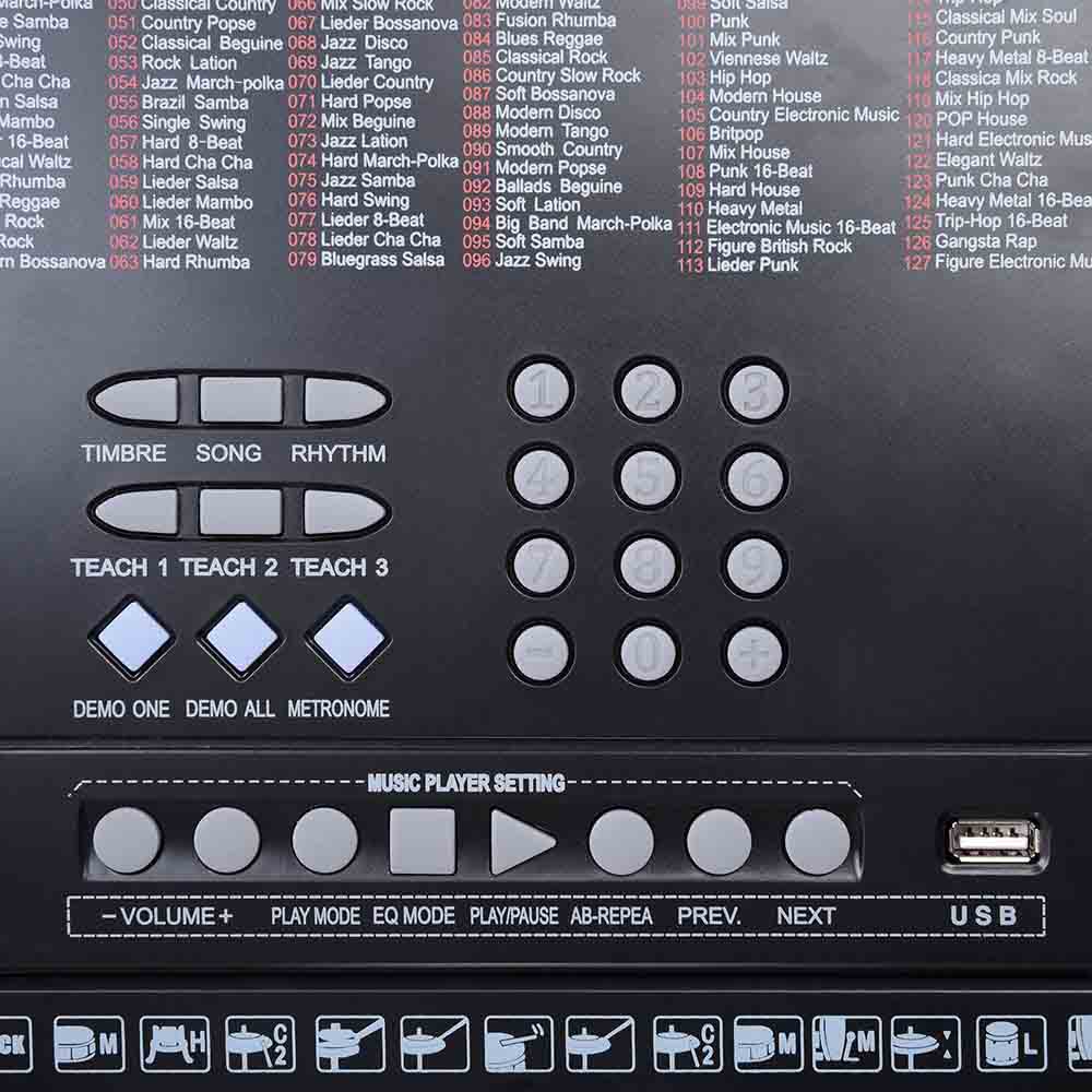 TheLAShop 61-Key Digital Piano with 300 Timbres & USB Connectivity - Portable Electronic Keyboard for Beginners, Home Practice, and Live Performances