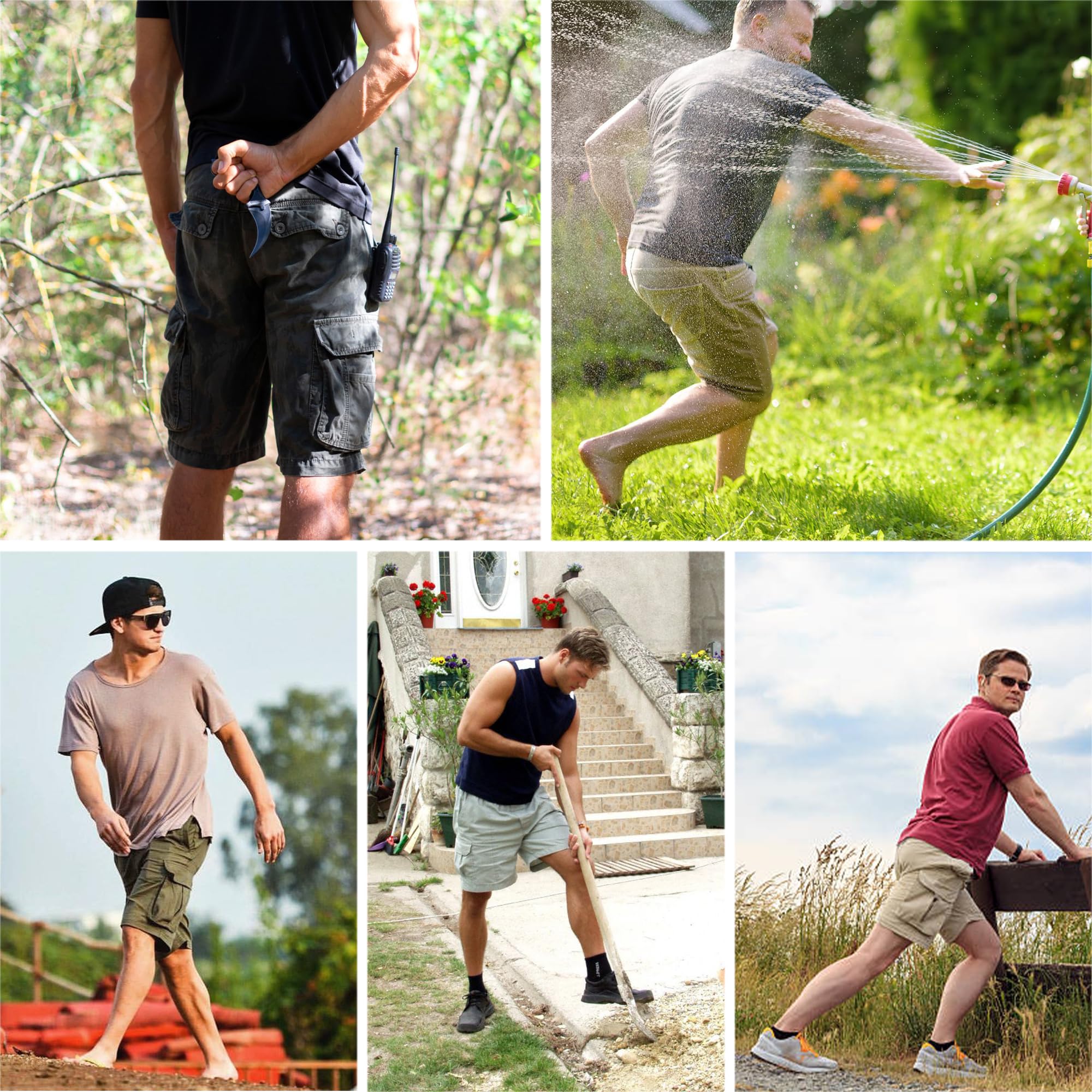 Men's Cargo Shorts - Relaxed Fit Camo Outdoor Hiking Shorts with Multiple Pockets | Casual Work & Adventure Wear for Summer Activities