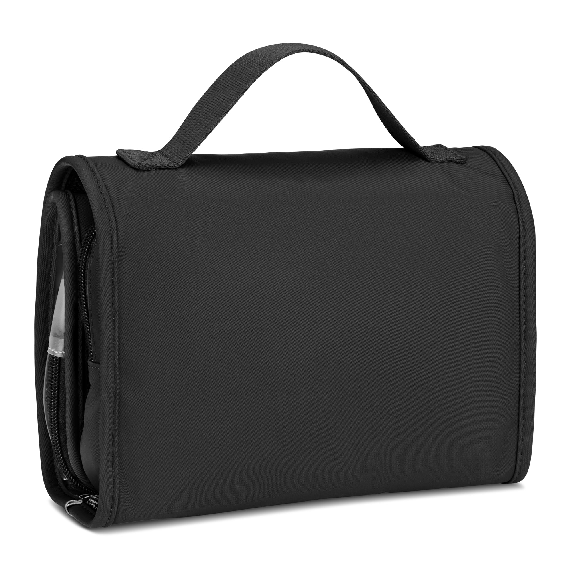 Premium Leather Travel Toiletry Bag for Men & Women - Waterproof Cosmetic Organizer with Hanging Hook - Perfect for Airplane, Gym, Camping & Business Trips