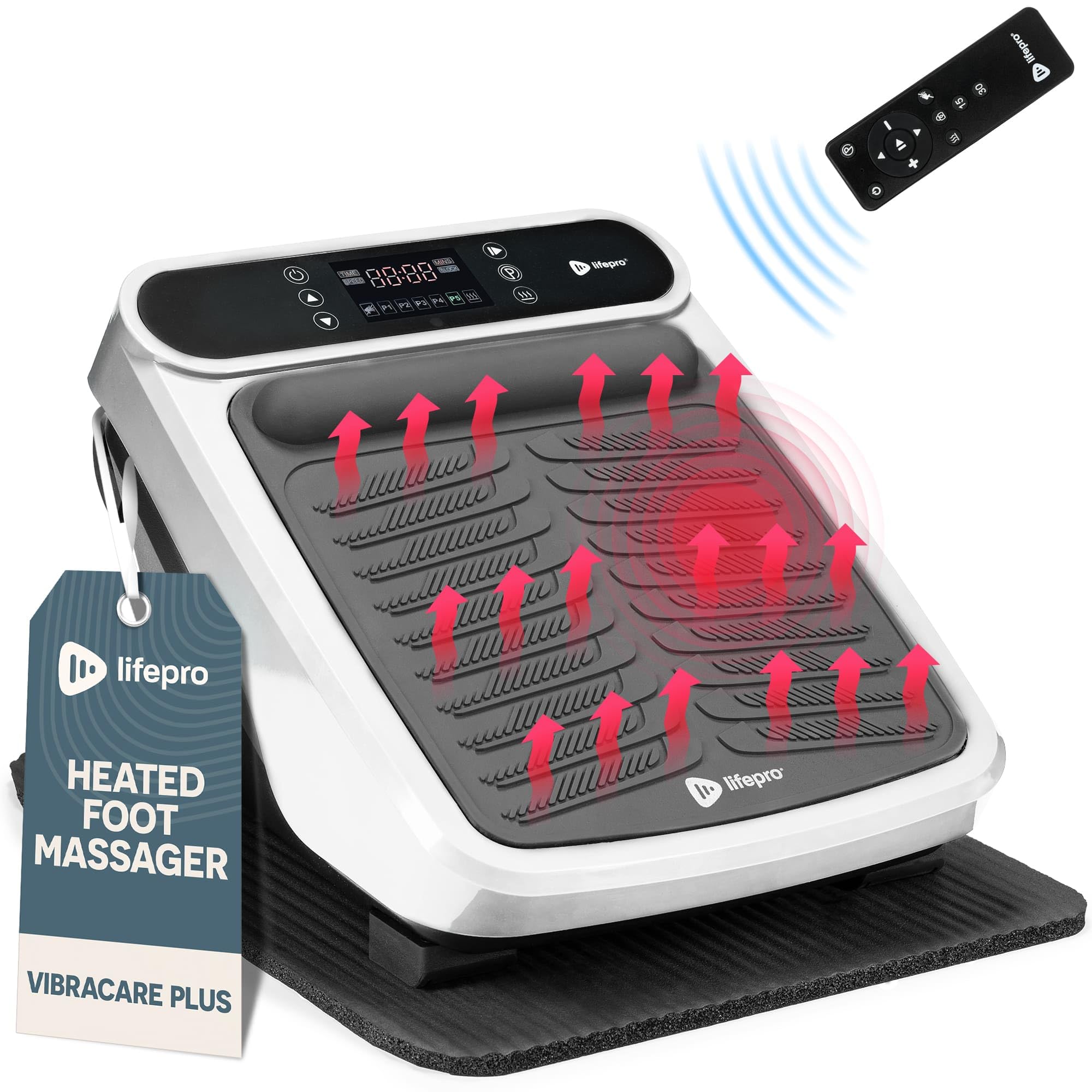 LifePro Foot Massager for Calf & Foot Pain Relief - Electric Vibrating Foot Massage Machine for Legs, Feet & Circulation - Under Desk Foot Relaxation for Office, Home & Post-Workout Recovery