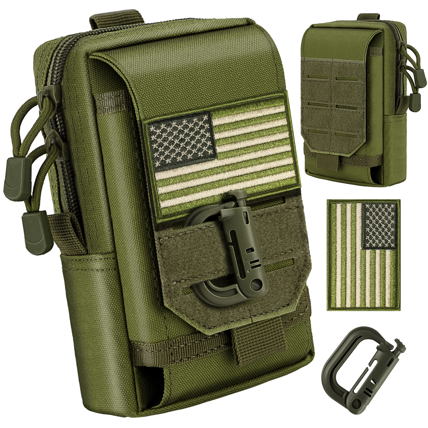 Tactical Phone Pouch with Molle System - Multi-Purpose Utility Belt Pouch for 4.7