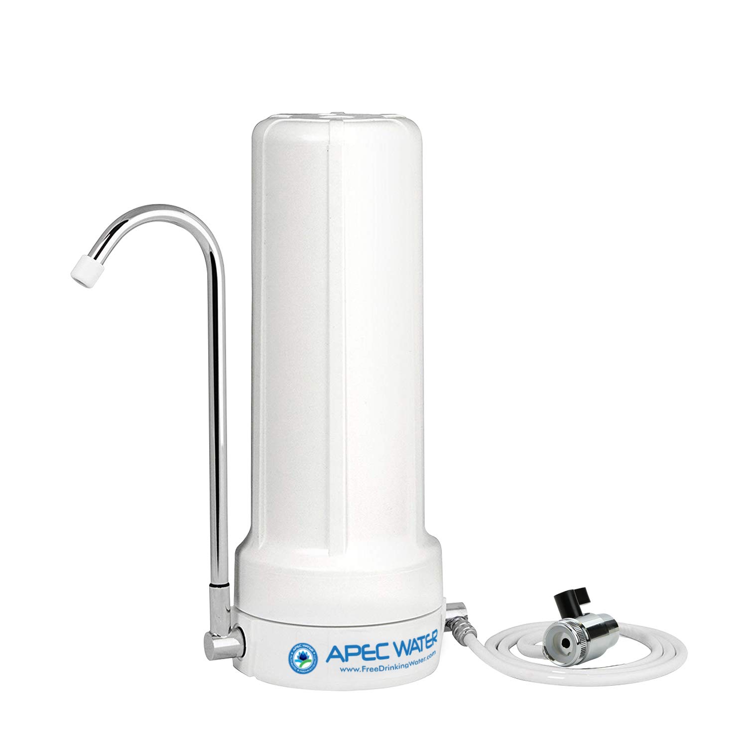 APEC Water Systems CT-1000 Countertop Water Filtration System - White | High-Performance Drinking Water Filter for Home & Office | Removes Contaminants, Improves Taste | Perfect for Kitchen, RV, Camping