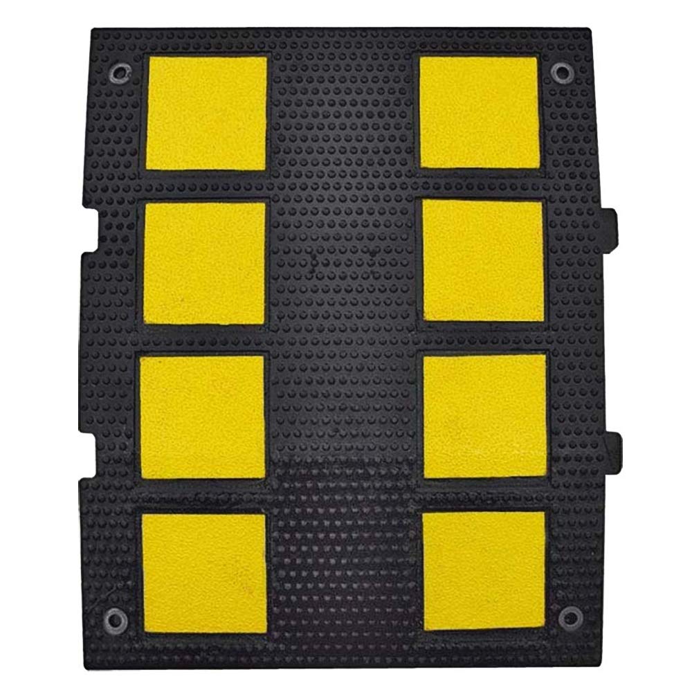 Modular Rubber Speed Bump - Extendable & Interconnectable Traffic Calming Solution (1.125