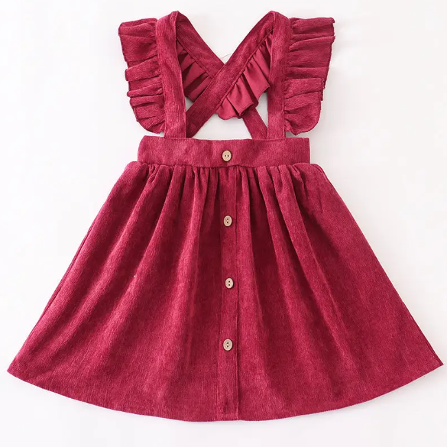Honeydew Velvet Ruffle Suspender Dress in Orchid - Elegant Vintage Style Dress for Women, Perfect for Parties, Weddings & Special Occasions