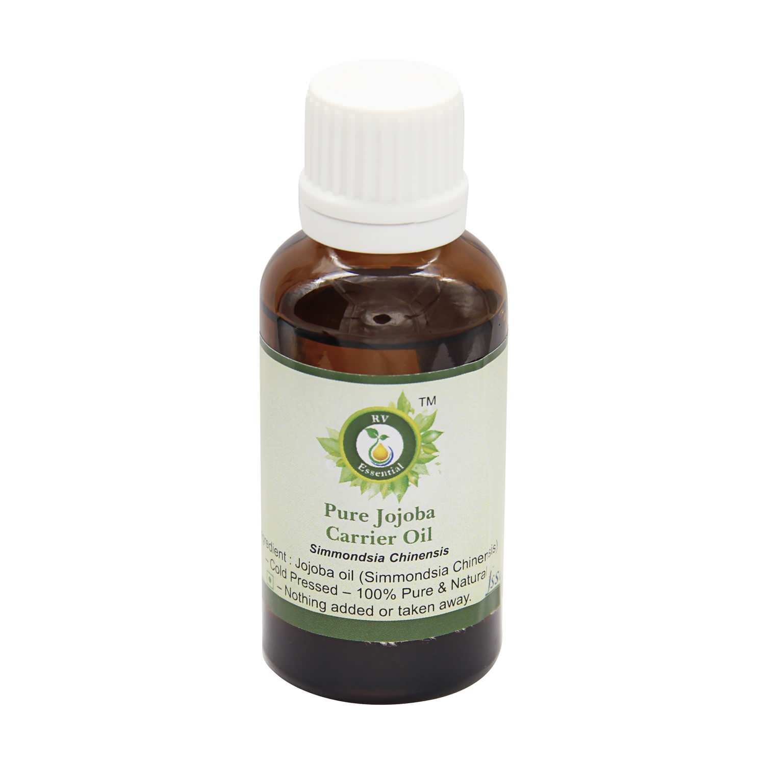 Organic Jojoba Oil 100% Pure Cold Pressed Unrefined - Natural Face, Hair & Skin Moisturizer - Massage & Body Oil for Dry Skin - 10ml (0.338oz) by R V Essential - Perfect for Aromatherapy, DIY Beauty & Scalp Care