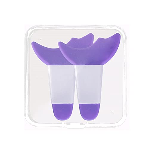 Premium Silicone Eyelash Brush Stopper & Eyeshadow Stencil Kit - Long Handle Eye Makeup Template Tool for Perfect Eyeliner & Shadow Application (Purple) - Ideal for Professional Makeup Artists & DIY Beauty Enthusiasts